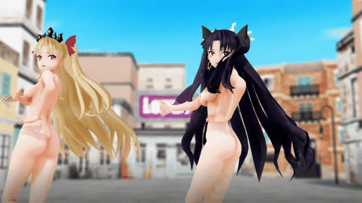 *GIF* Ishtar &amp; Ereshkigal (MMD Lepus) [Fate/Grand Order]