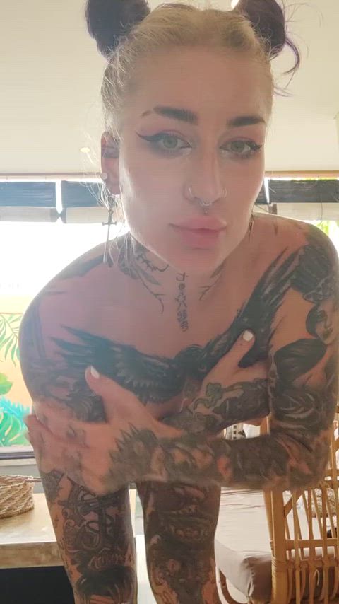 ass big tits egirl fake lips fake tits tattooed gif