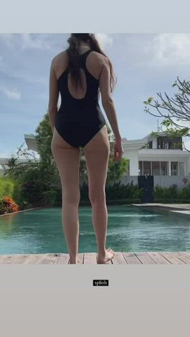 Ass Swimming Pool Swimsuit gif