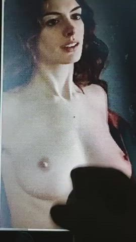 Anne Hathaway Cumshot Tribute gif