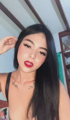latina lips model seduction smile tattoo teen teens gif