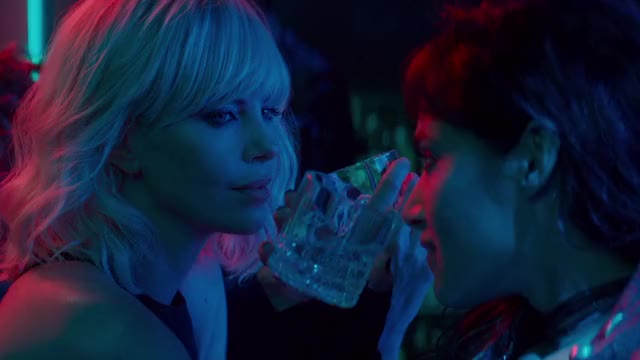 Charlize Theron Sofia Boutella gif