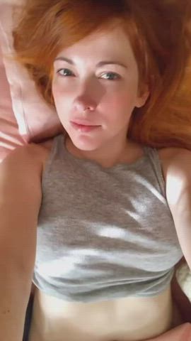 cute redhead tease gif