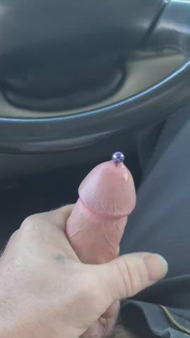 Edging Pierced Precum gif