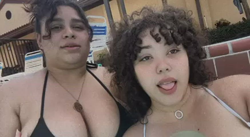bbw big tits boobs girlfriend huge tits latina lesbian onlyfans thick tits gif