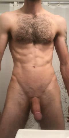 big dick cock hairy chest homemade huge load irish nsfw uncut massive-cock gif