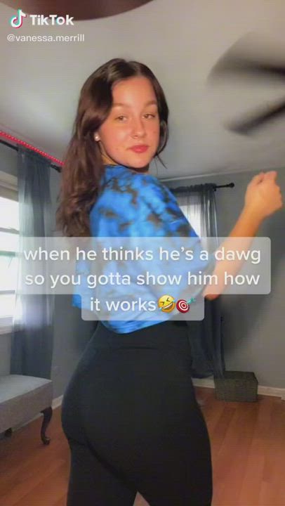 Ass TikTok White Girl gif