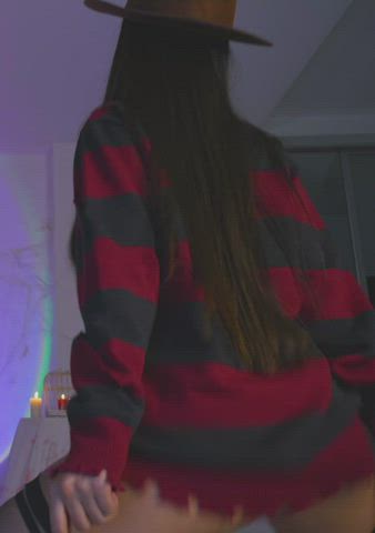 bubble butt dancing halloween latina lingerie sensual teen thong twerking gif