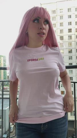 Boobs Flashing Titty Drop gif