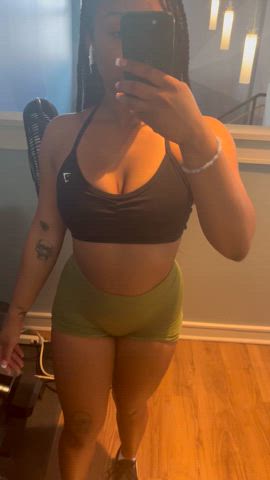 a workout with my tits out is the best kind. something for you to look at