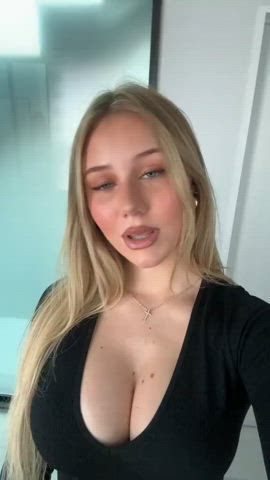 big tits blonde tiktok gif