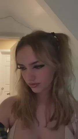 Blonde Huge Tits TikTok gif