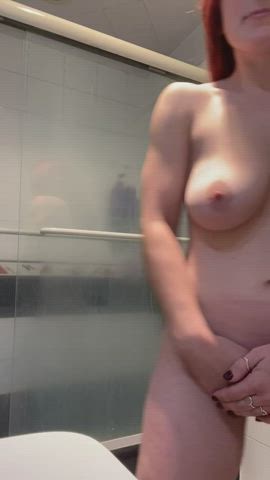 Ass Spread Bouncing Tits Natural Tits Shower gif