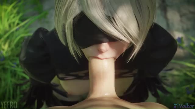 2B sucking dick (Yeero, Volkor)