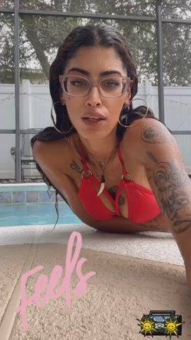 australian bikini glasses lips perky petite pool tattoo turkish gif