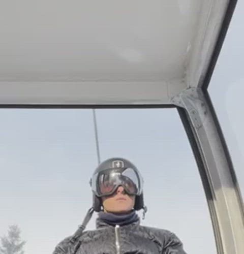 in the ski lift, or - pardon the pun - in the skeet lift