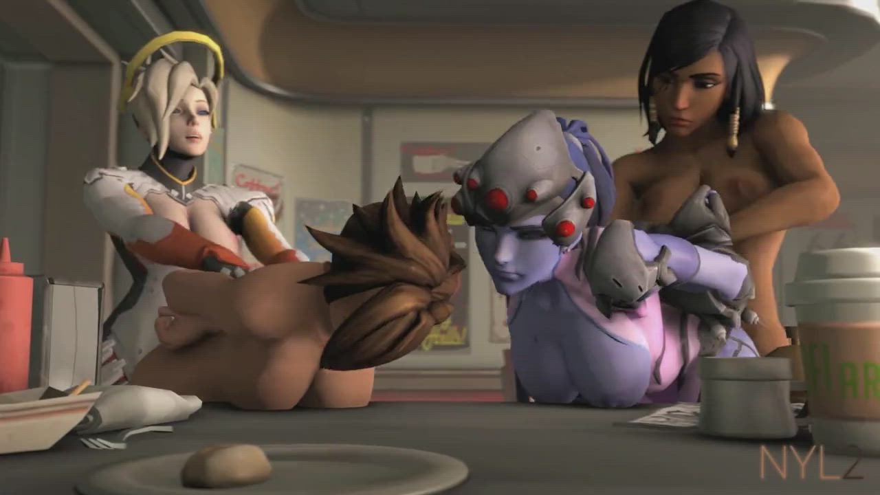 NYL-Cerys Threesome 3D Futa Overwatch Animation