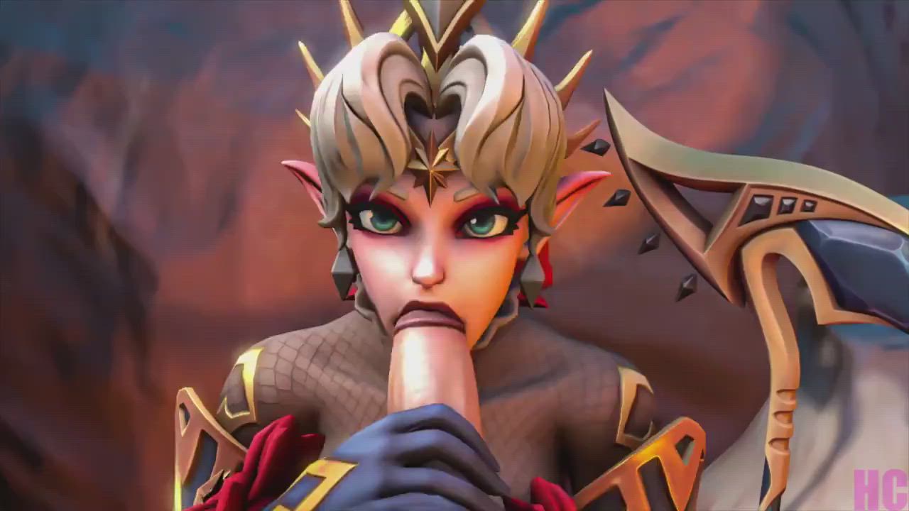 Vora giving a blowjob (HC) [Paladins]