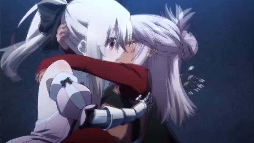 anime kiss kissing lesbian yuri gif