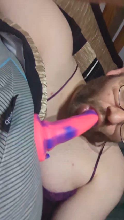 dildo male oral gif