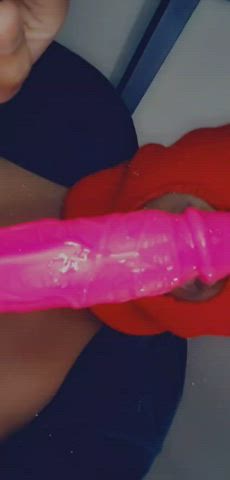 Balls Sucking Blowjob Dildo Solo Spit gif