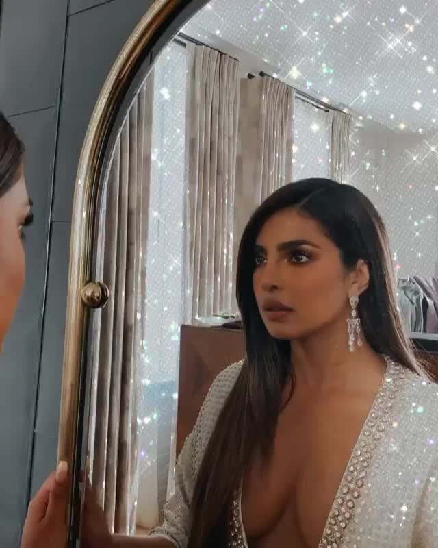 Priyanka Chopra's deep cleavage.