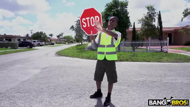 Rose Monroe - BangBros - Crossing Guard Fucks a Big Butt