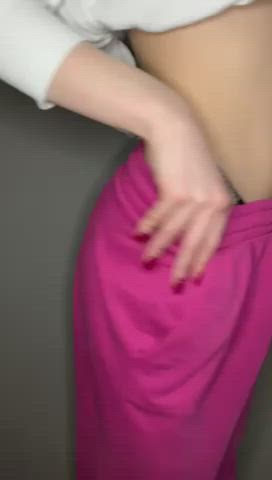 ass panties strip tease teasing thong gif