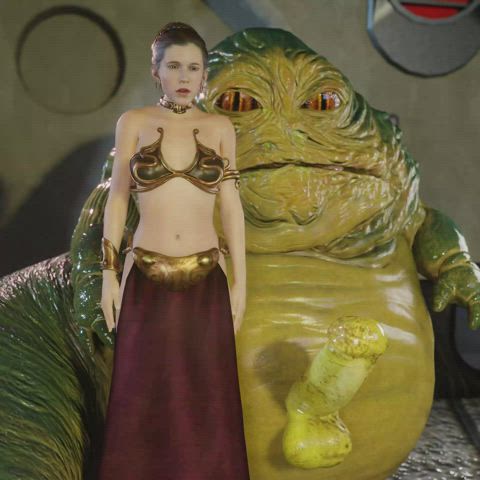 Princess Leia gets licked by Jabba the Hutt (PN34)