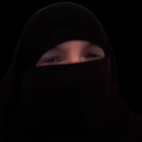 cumshot hijab muslim white girl gif