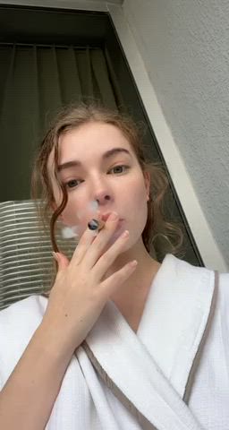 cute pretty smoking gif