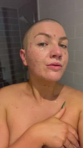 blowjob cum in mouth cumshot face fuck facial naked natural tits selfie teen gif