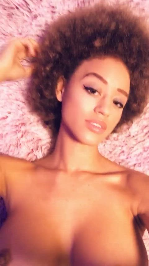 afro big tits cute ebony fake tits homemade model onlyfans selfie gif