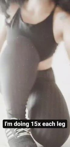 Ass Curvy Goth Yoga Pants gif