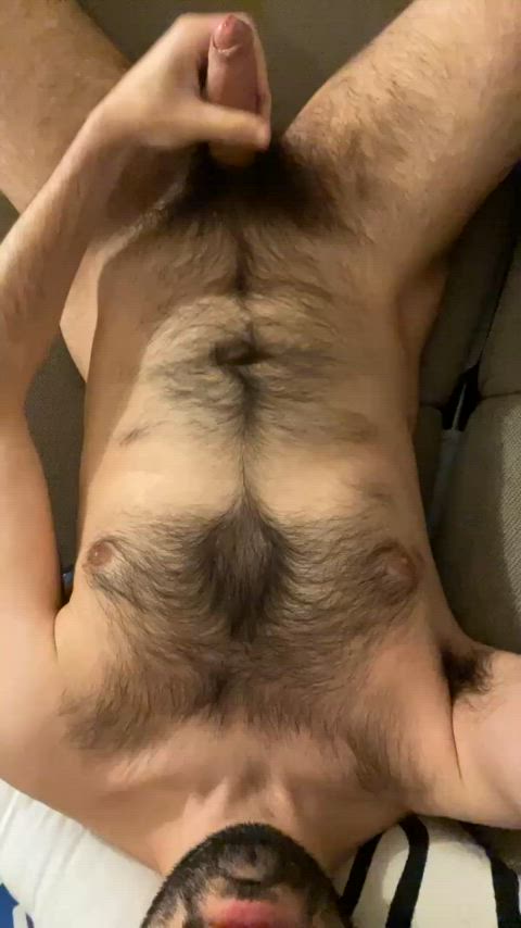 amateur hairy hairy armpits hairy chest jerk off male masturbation gif