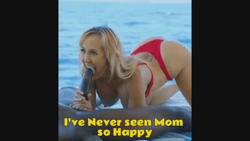 bbc blonde caption interracial milf mom gif