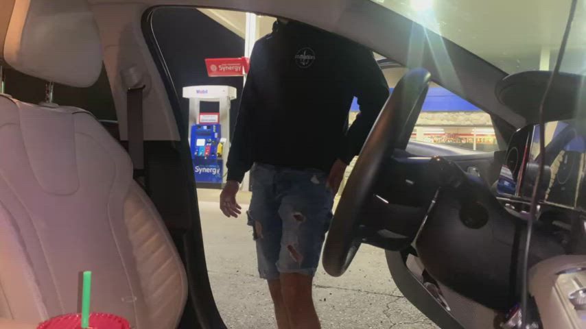 Stripping at a gas station that was empty