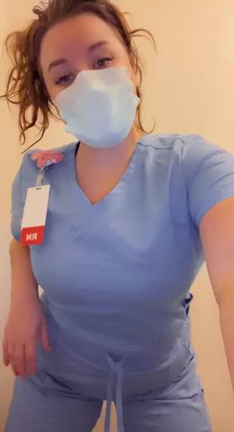 Can someone come bend me over after a long day please.. 🏥🤍 Nurse Titty Drop