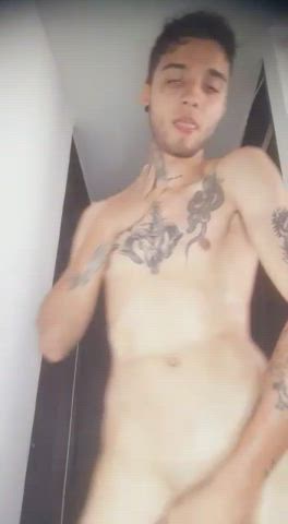 big dick bisexual dancing male masturbation masturbating tattoo teen gif