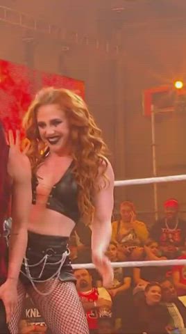 cute leather pale redhead thick wrestling gif