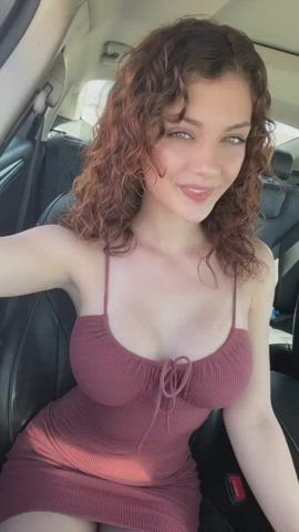 car eye contact tiktok tits gif