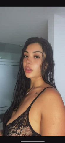 brunette latina tits gif