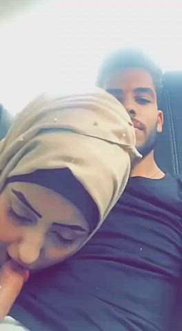 Arab Blowjob Cock Worship Hijab Slow Sucking gif