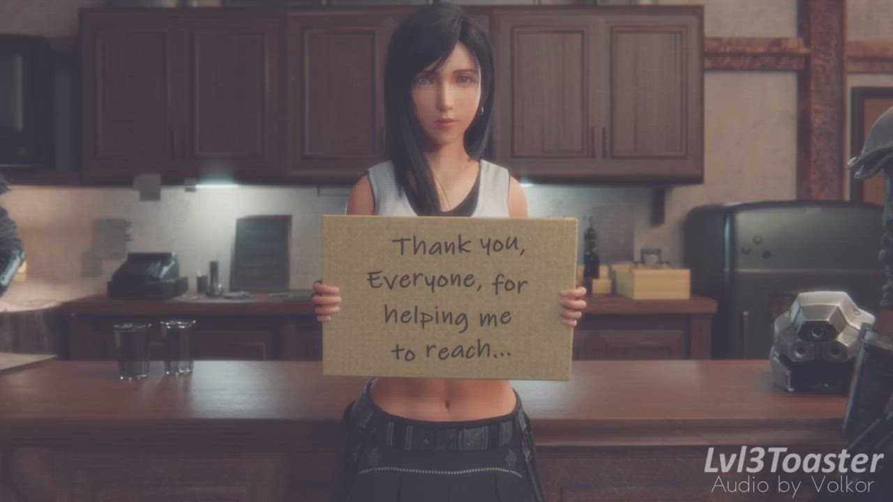 Tifa thanks you for 100o00 twitter followers (Lvl3Toaster, sound by VolkorNSFW)[Final