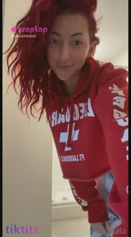ass boobs redhead stripping striptease tiktok twerking gif