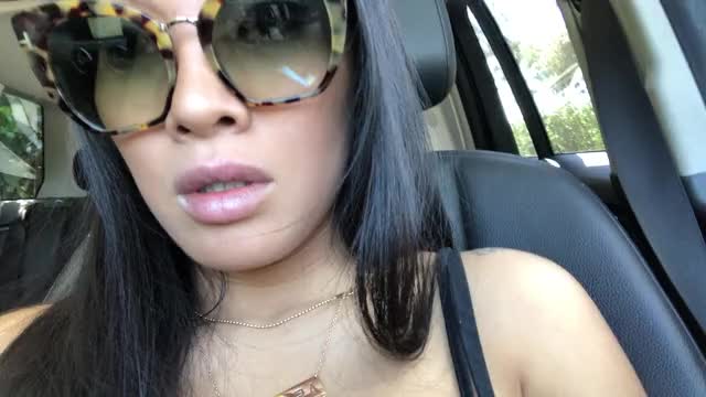 Asa Rubs Her Pussy While Parked In Public