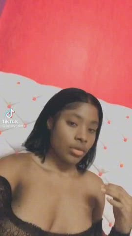 big tits braless ebony nipple nipples see through clothing gif