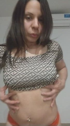 brunette busty latina gif