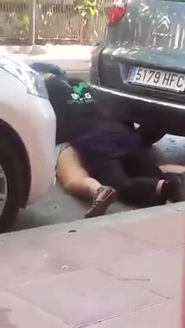 Fucking between parked cars