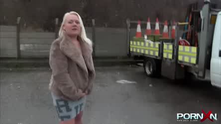 PORNXN Mature Blonde Public Pissing